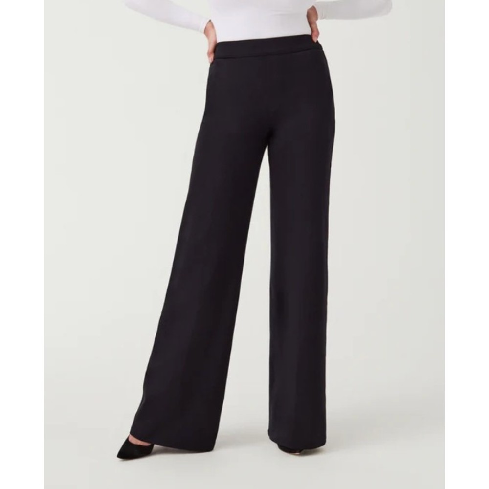 Elegant Black Women's Wide-Leg Pants